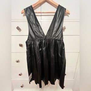 ASOS PU Pleated dress. NWOT. Size Medium